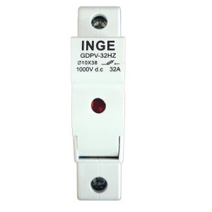 Inge-GDPV-32HZ-Fuse-Base-1Inge DC 1P Fuse Base 32A 1000VDC High Profile (Use 10x38mm DC Fuse Link) (IngeGDPV-32HZ)